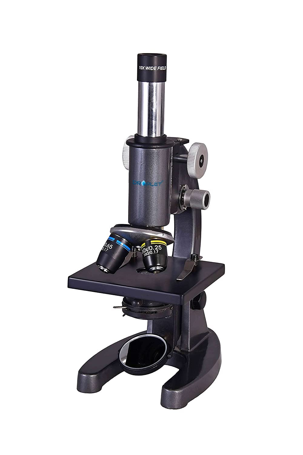 DROPLET DS10 Student Monocular Compound Microscope with Achromatic Lens 10x & 40x (Megnification 100x and 400x-image-35