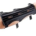 Futaba Leather 3 Strap Archery Arm Safety Guard - Black gallery image