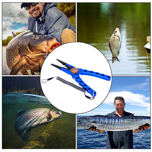 Alicates de pesca de aluminio de alta resistencia con herramienta cortadora ligera para señuelos 2