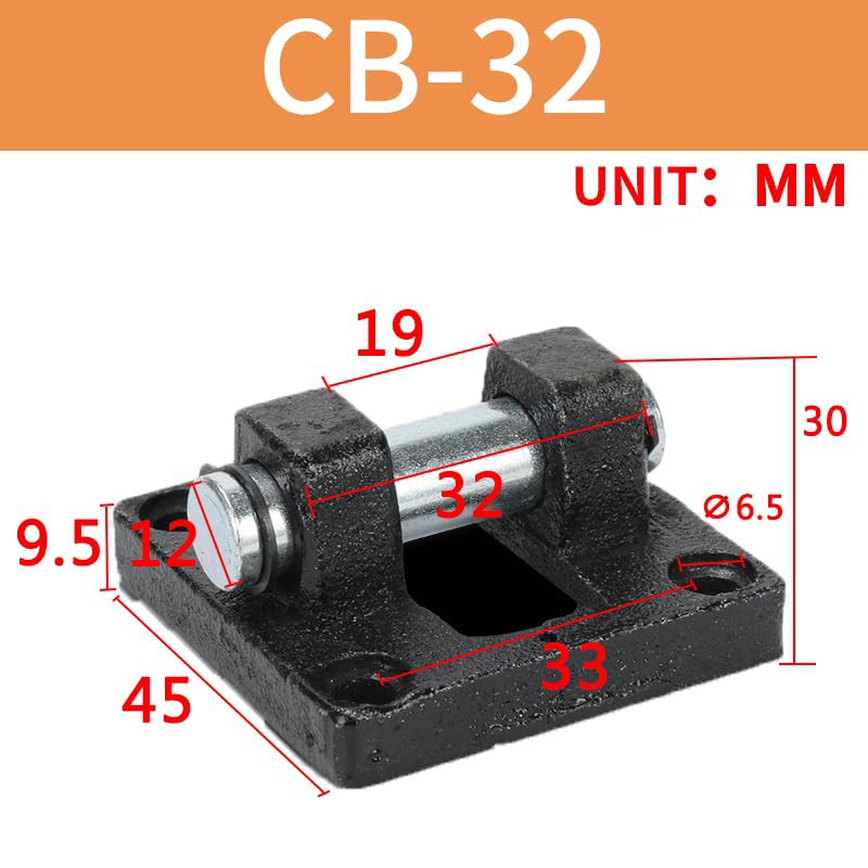 Image of SC Cylinder CB Series Double Ear Link Base Mounting Bracket, Universal Standard Accessory for Pneumatic Cylinders (CB32)