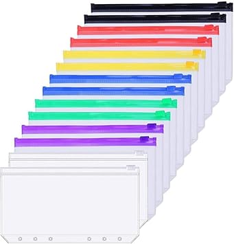 A5 Kunststoff-Bindertaschen 6-Loch - Wasserdichte PVC Umschläge Für Dokumente & Stempel