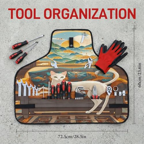 Delantal de trabajo BTCOWZRV Shiba Inu de fieltro miniatura 2