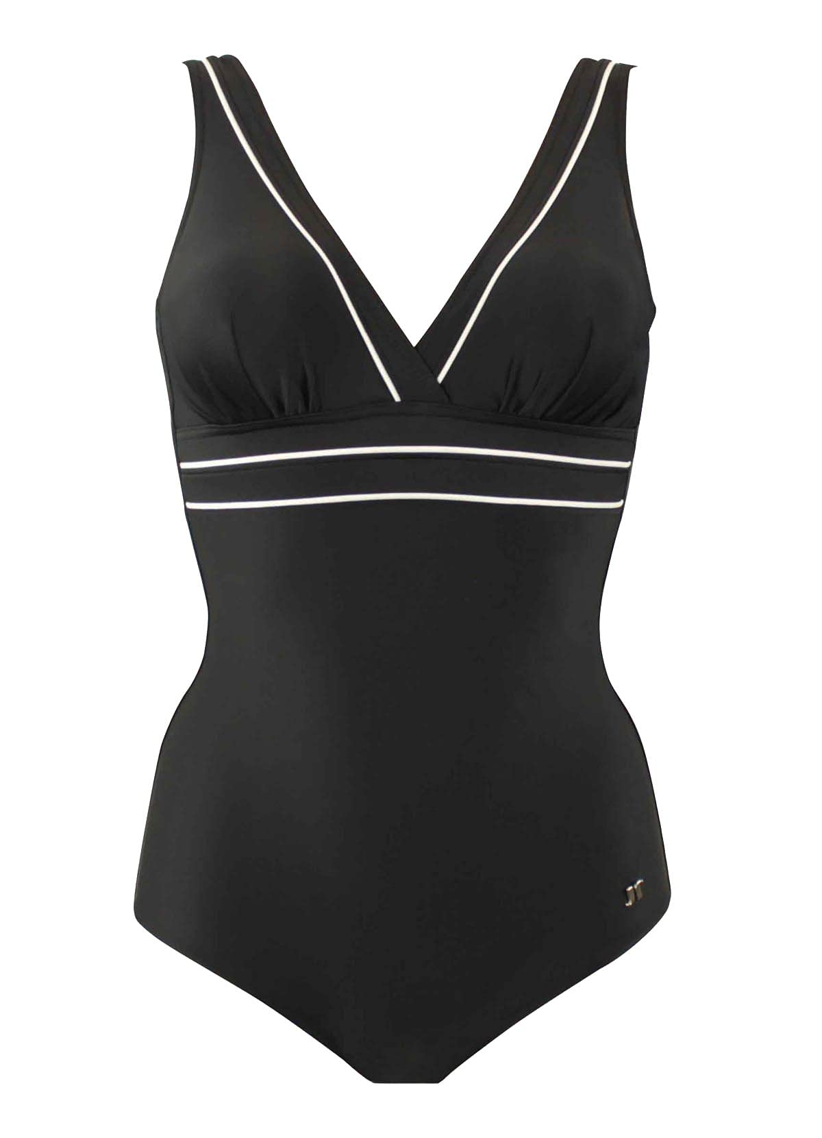 Janine Robin - Maillot de Bain 1 pièce Sculptant Java 40 - Noir - Marque Française - Haute Qualité