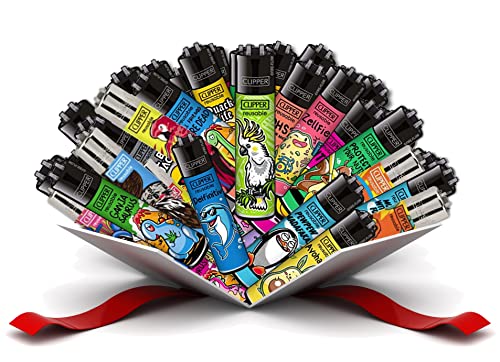 Clipper Feuerzeug Wundertüte 'Weed' - 48 Stück Mit Hanfmotiven + Exklusivem CKS Filtertip