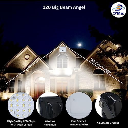 Image of D'Mak 150W Lens Led Flood Light - Ip65 Waterproof Led Lights with 120 Wide Beam-Led Lamp Lights for Yard,Showroom,Shop, Factory,Garden, Playground & Home(Cool White,6500k)- Pack of 2