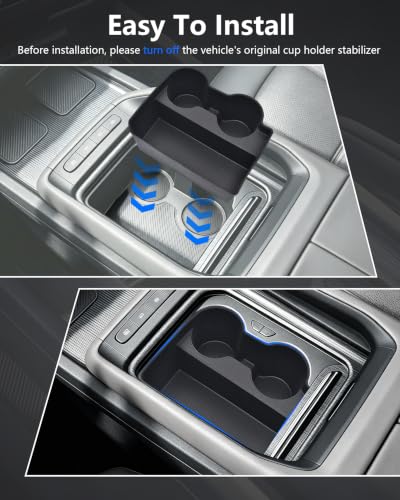 Image of Cup Holder Insert for 2027 Kia Telluride Prestige Accessories | SX Prestige /X-line SX Prestige /X-Pro SX Prestige, Non-Slip Silicone Center Console Protectorto Prevent Spills & Scratches
