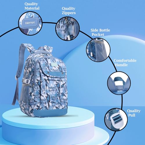 Image of Tinytot 30 Litre Waterproof School Backpack Bags for Women - Large 19 Inch Laptop Bag for Boys &Girls 12+ Years, College Bag for Girls and Boys, Men, Women - Ideal for Office, Travel, School, College