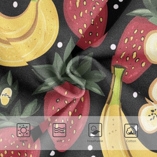 Wusikd Strawberry Girls' Underwear Cotton Banana Slices Girls Briefs Soft Toddler Underwear 2T3