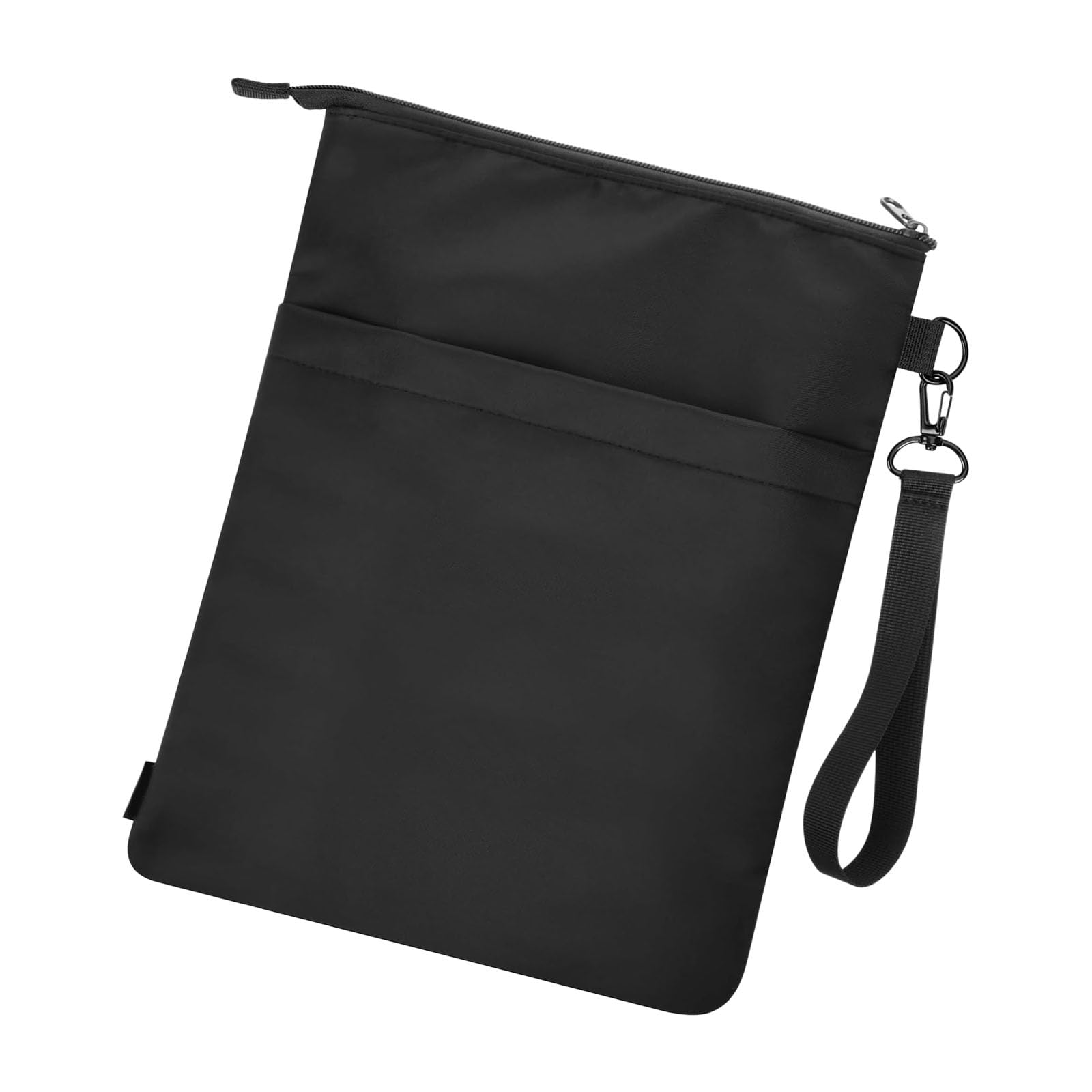 Zeiwohndc Multicolor Zippered Book Pouch For Travel And Daily Use Polyester Materials With Front Pocket For Accessories Polyester Book Bag
