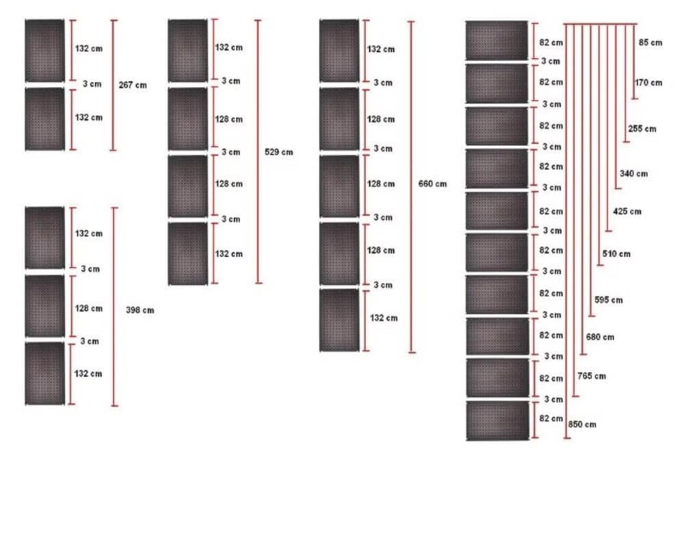 Pool Schwimmbad OKU-Absorber F1002, schwarz mit 4 Anschlussstutzen, d 38 mm und beidseitig integriertem Sammelrohr d=40 mm, Abmessung 1320 x 820 mm