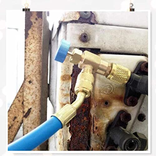 Klimaanlage Ventil Flüssigkeit Sicherheitsventil Kältemittelventil - Sicherheitsadapter Durchflussregelventil R410 R22 Anschluss Klimaanlagenteile für Klimaanlagen Füllung KäLtemittel, 2 Stück