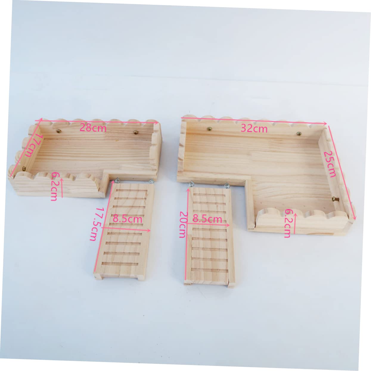 ibasenice Piattaforma in Legno per Criceti Accessorio Gabbia Facile Installazione e Conservazione per Roditori