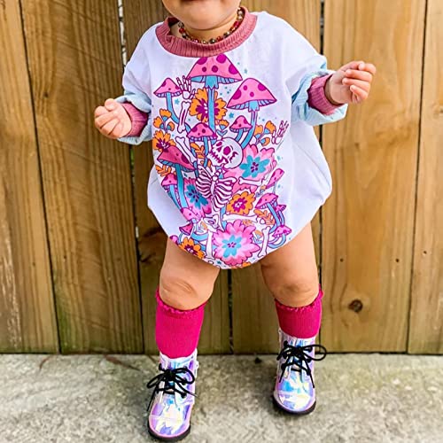 Baby Halloween Clothes Unisex Infant Boy Girl Pumpkin Bat Skull One Piece Romper Bodysuit Jumpsuit Outfit 0-18M (G,0-3 Months) #TOP1