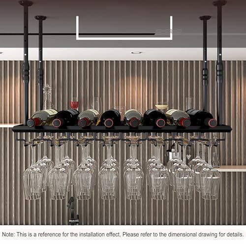 Support pour verres à vin suspendu et bouteilles pour petit espace - 7