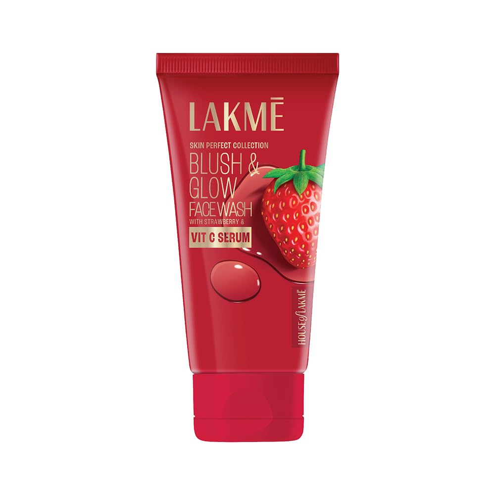 LAKMÉBlush & Glow Strawberry Blast Face Wash, 50 Gm, Multi