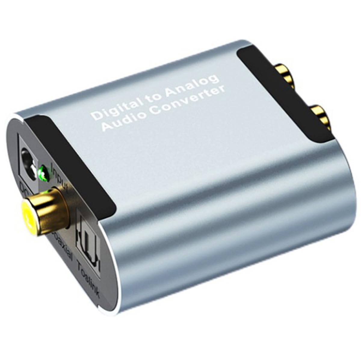 Digital Coaxial and Optical Fiber Converter Adapter with Volume Adjustment Analog Audio Converter Box for Home Theater and Audio Systems USB Powered