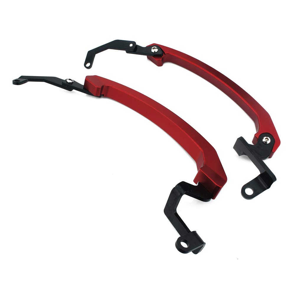 Barras de Agarre traseras Asiento de Pasajero manija de riel de Mano para MT-07 MT07 FZ-07 2014 2015 2016 2017 Manillar de Asiento de Pasajero (Red)