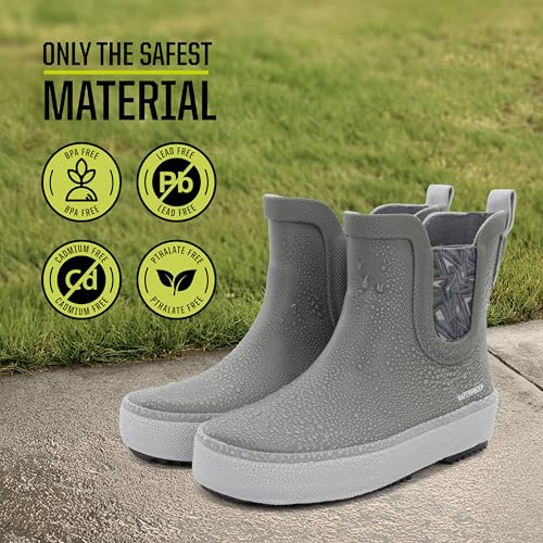 Western Chief Kids Element Chelsea Kid Friendly, Lightweight, Waterproof Rain Boot with Cozy Lining - Perfect Outdoor Boots for Boys and Girls3
