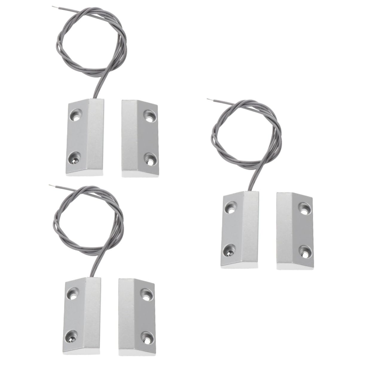 3ensembles Alarme De Porte Magnétique à Capteur Dispositif De Sécurité Alliage De Zinc pour Et Fenêtres pour Garages Et Entrepôts