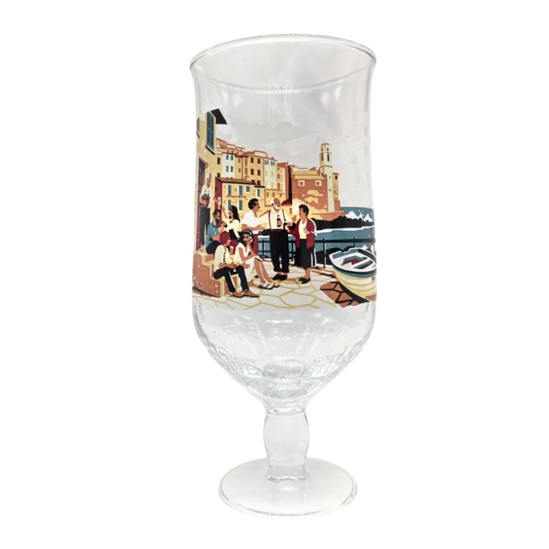 GarageBar | Birra Moretti Limited Edition Glass | Four Designs Available | 20oz Pint Nucleated Beer Glass | Official Merchandise (Meet and Seat)