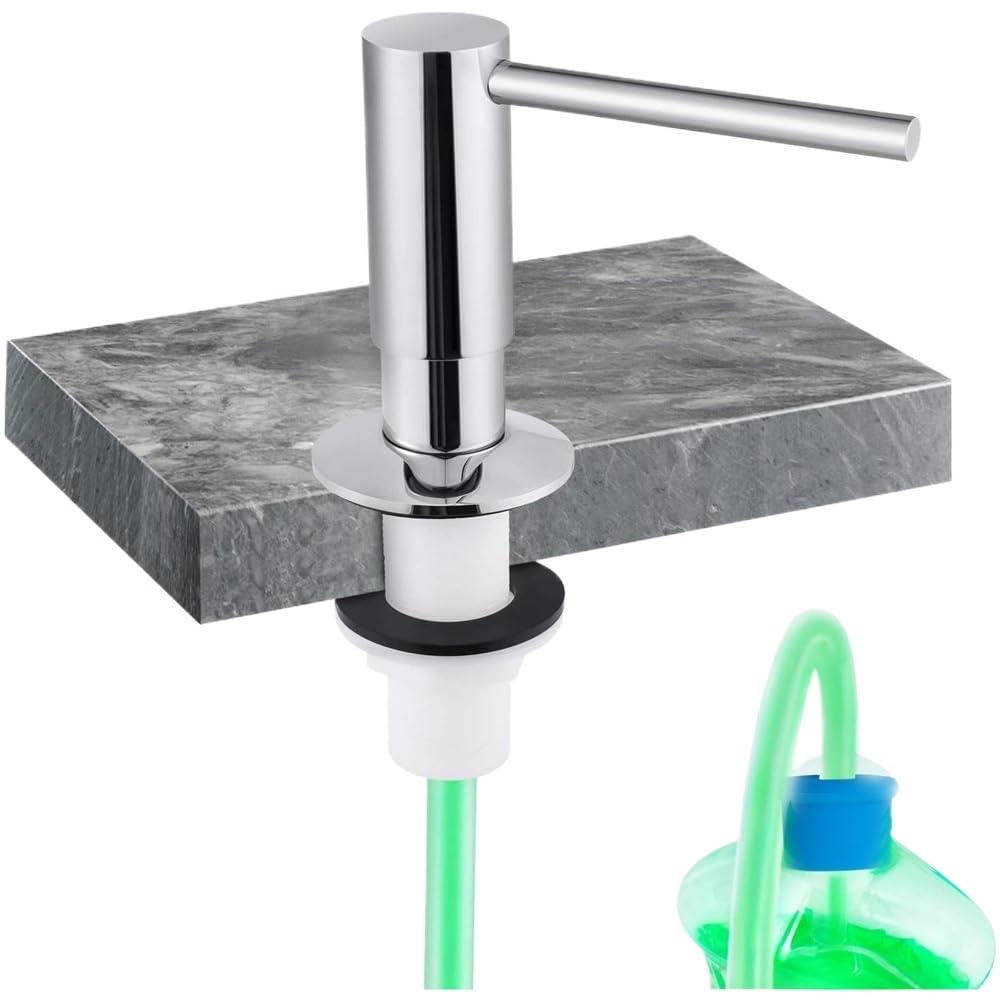 Dispensador de jabón para fregadero de cocina, montaje en cubierta, dispensador de detergente, bomba de jabón para encimera, botella líquida/tubo