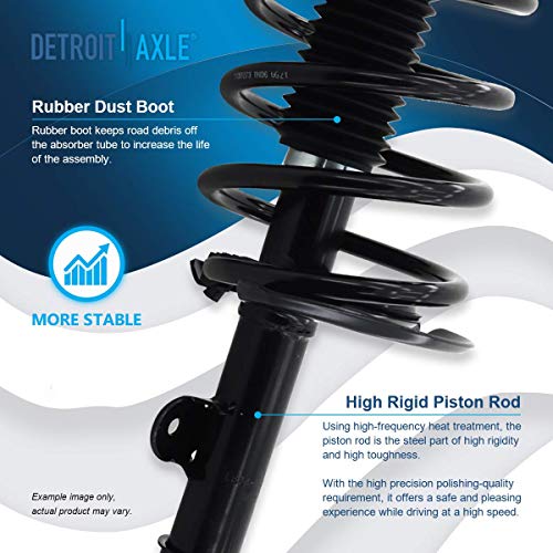 Image of Detroit Axle - 2 Front Quick Struts for 2004 2005 2006 2007 2008 Chrysler Pacifica Complete Strut & Spring Assembly Front Pair Set Replacement Suspension Ready Strut Shock