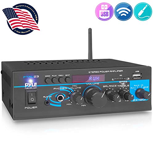 Home Audio Power Amplifier System - 2X40W Mini Dual Channel Mixer Sound Stereo