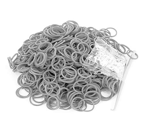 Salome Idea3000PCS Loom Rubber Bands Kit with 75 Clips,5 Hooks, Premium Bracelet Making Kit for Kids Weaving DIY Crafting Gift(Grey)