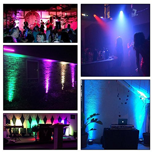 GBGS LED Up Lighting RGBW LED Par Lights 10W x 7 LED DMX 4-in-1 Par Can Stage Lighting Super Bright for Wedding DJ Event Party Show - Thumbnail 2