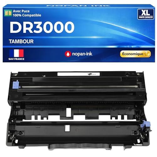 Tambour DR-3000 noir pour Brother DCP1200 HL1230 HL1240 MFC8220 20k pages