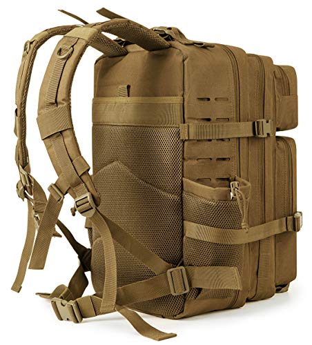 QT&QY 25L/45L Military Tactical Backpack For Men Molle Daypack 3 Day Bug Out Bag Hiking Rucksack With Bottle Holder - Image 4