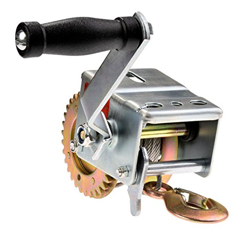 Hand Manual Winches, 600 lbs Heavy Duty Hand Crank Strap Gear Winch ATV