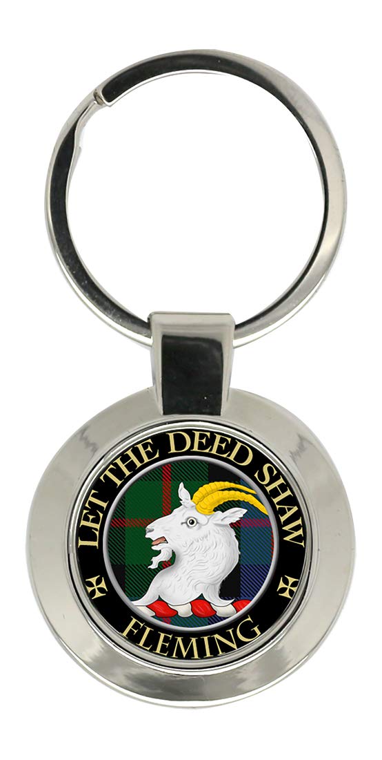 Giftshop Uk Unisex Silver Coloured Metal Fleming Scottish Clan Key Ring
