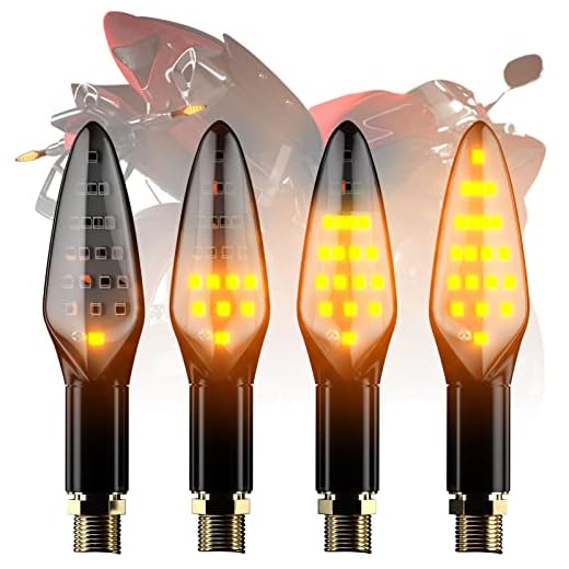 CCAUTOVIE Intermitentes Led Moto Universales Intermitentes Moto Homologados Luz Senal de Giro Indicator Faros Ambar (E-mark E4)