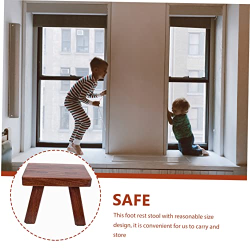 LIFKOME 2 Peças Banqueta De Madeira Pequena Banqueta De Madeira Para Sala De Estar Móveis Infantis M