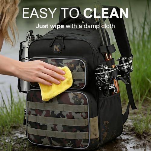 35L Tactical Fishing Backpack with Code BG7GNUTT - Lightweight & Waterproof - Image 4