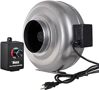 iPower GLFANXINLCTR6 6 Inch 442 CFM Duct Inline HVAC Exhaust Blower Ventilation Fan