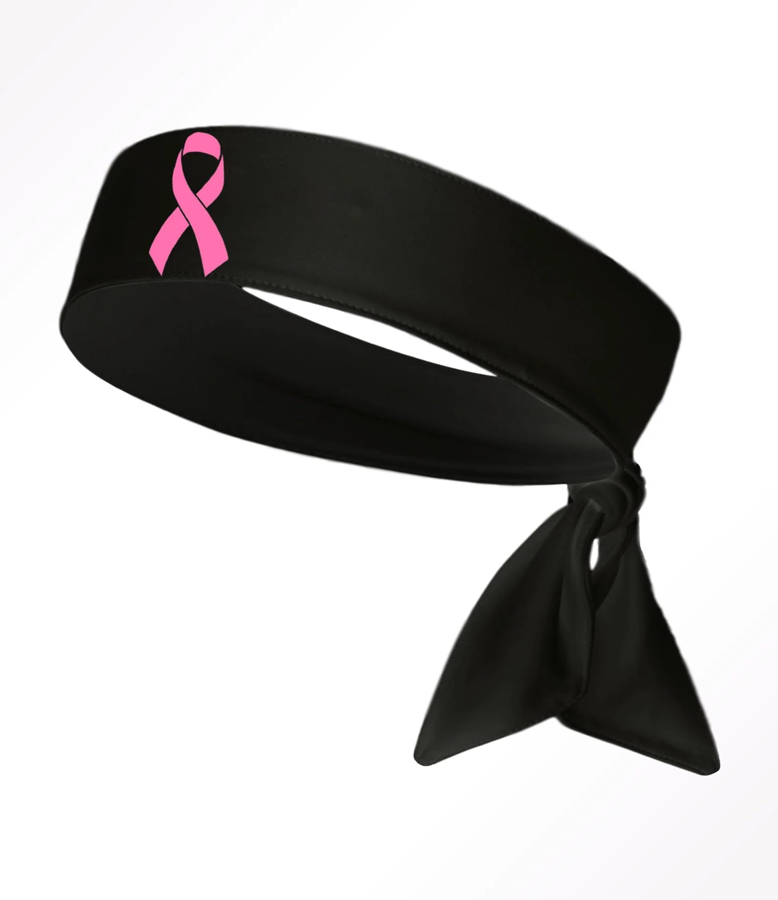 Unisex Breast Cancer Ribbons Head Tie Headband Black White Pink Athletic Moisture Wicking Sports Youth Kids Girls Boys Women's Men's Football Basketball Cheer Hot Light Dark (Black Headband 4)