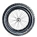 20''x4.0 Fat Bike Front Wheel Double Wall Rim with Puncture Resistant Tire All Terrain Bolt On and Hub 36x12G Spokes Black Alloy Aluminum Snow Bicycle Folding Fatbike Wheel Assembly