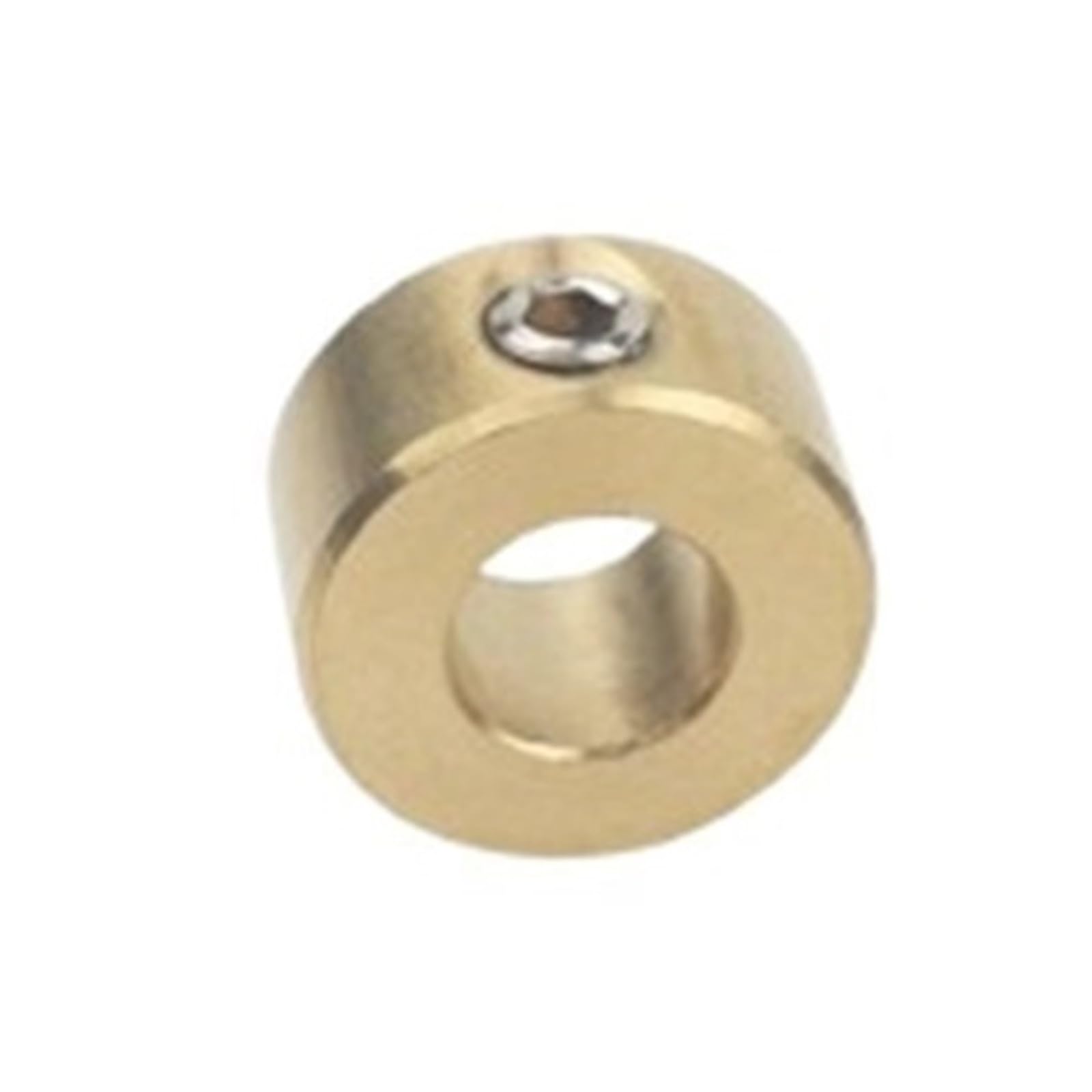 Llmwfa One Color Drill Stop Collar 1 Piece Brass Drill Depth Stop Collar Hex Wrench, Locator Positioning Ring For Woodworking Bits(3Mm)