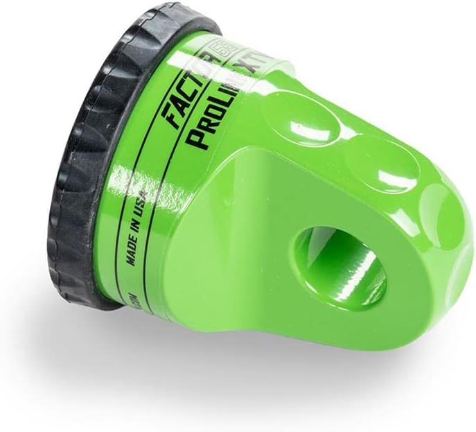 Factor 55 ProLink XTV 00110-08 Suporte de Manilha D-Ring para Guincho, Cabos de Aço e Cordas Sintéticas de até 7,9 mm, Carga Máxima de 2.722 kg, Verde