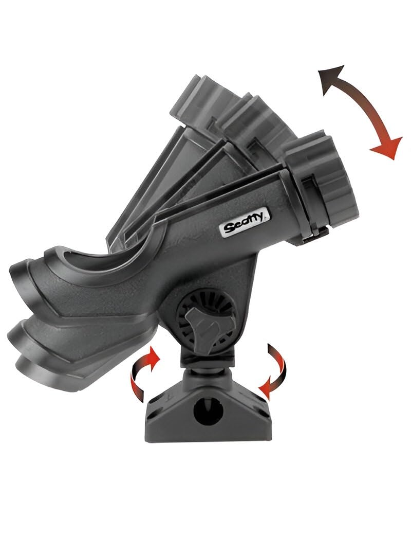 SCOTTY POWERLOCK ROD HOLDER BLACK W/ 244 FLUSH DECK MOUNT