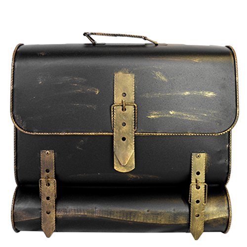 Preisvergleich Produktbild Briefkasten Antik UNIKAT Handarbeit, Schulranzen Design, Zeitungsrolle, gold