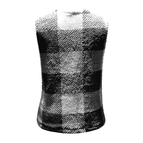 Fall Flannel Plaid Vest For Women Trendy Sleeveless Button Down Long Jackets Casual Winter Checkered Shacket Coat3