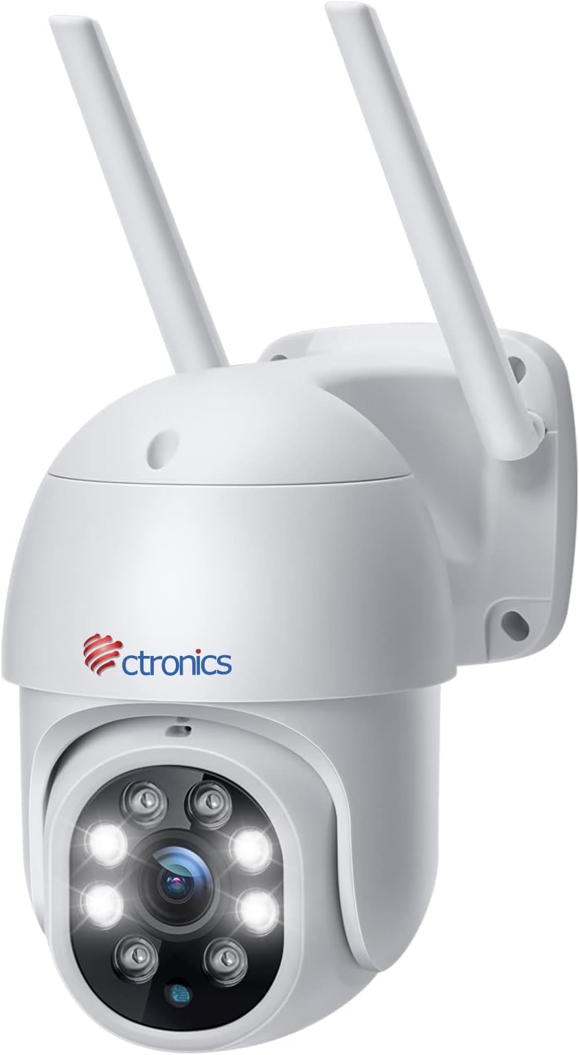 30X Zoom 5MP Caméra Surveillance WiFi Extérieure Ctronics Caméra IP