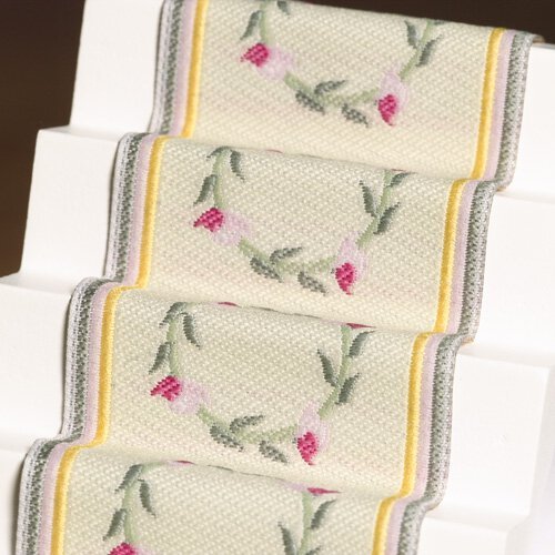 The Dolls House Emporium Pink Rose Stair Carpet 1:12 scale