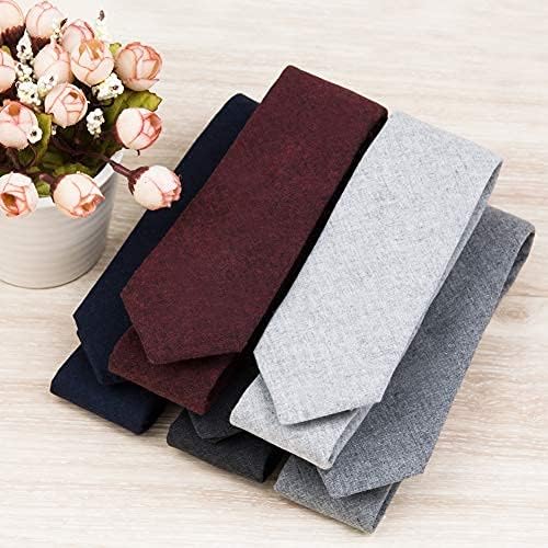 HOULIFE Ties for Males, Stable Mens Tie, Cotton Stripe Skinny Ties for Males, Slim Males’s Neckties for Wedding ceremony Social gathering 5 51ME CHy+OL. AC