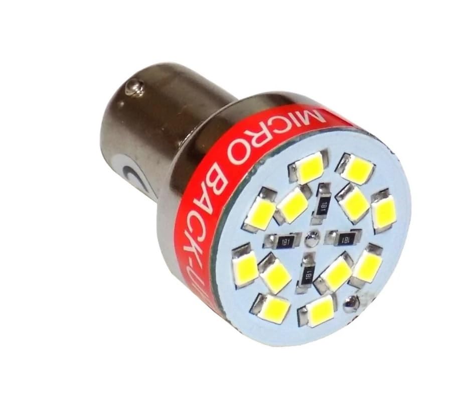 Générique Ampoule Sonore 12V LED P21W BA15S Blanc Feux de Recul Auto Moto Voiture Signal Marche Arrière pour Bateau Camion Camping Car Feu Recul Arrière 12V
