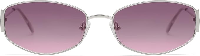 Retro Oval Sunglasses For Women Men Hexagonal Rectangle Metal Frame Sun Glasses AP3625