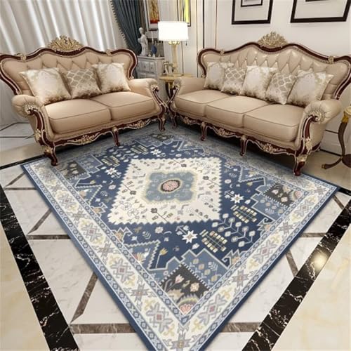 SUNYRDSM Tapetes para Sala Alfombra Comedor La Alfombra Azul del Comedor Puede durar Muchos años sin caerse 70X140CM